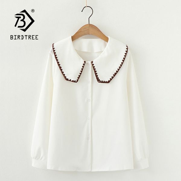 2021 spring new women corduroy long sleeve white shirt peter pan collar embroidery blouse autumn casual feminina blusa t011
2021 spring new women corduroy long sleeve white shirt peter pan collar embroidery blouse autumn casual feminina blusa t011
