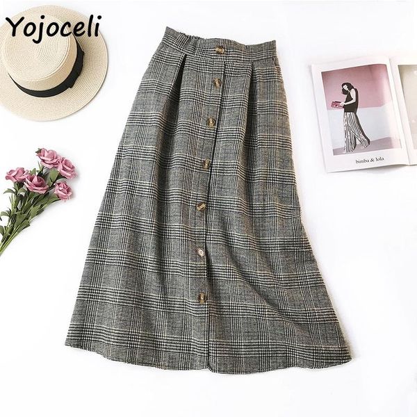 skirts yojoceli 2021 streetwear plaid skirt female woolen a line midi autumn winter button bottom women, Black
skirts yojoceli 2021 streetwear plaid skirt female woolen a line midi autumn winter button bottom women, Black