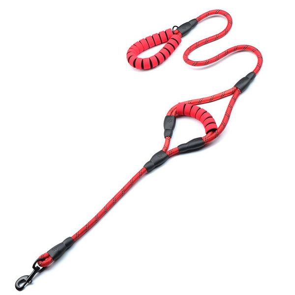 double handle dog leash reflective pet traction rope nylon walking jogging running lead for large medium seat belt collars & leashes
double handle dog leash reflective pet traction rope nylon walking jogging running lead for large medium seat belt collars & leashes