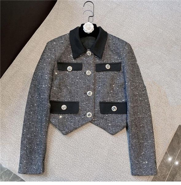 women's jackets high street 2021 est designer jacket diamonds buttons color block herringbone, Black;brown
women's jackets high street 2021 est designer jacket diamonds buttons color block herringbone, Black;brown