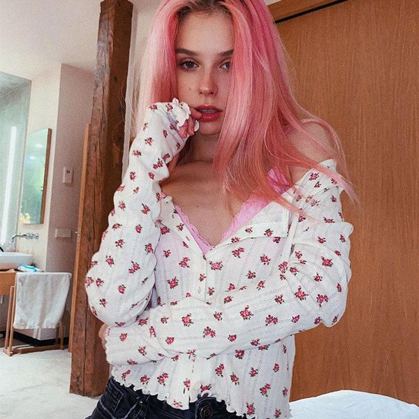 autumn women shirt floral print long sleeve blouse shirts casual v neck button cardigan lady fashion knitted clothes women's blouses &, White
autumn women shirt floral print long sleeve blouse shirts casual v neck button cardigan lady fashion knitted clothes women's blouses &, White