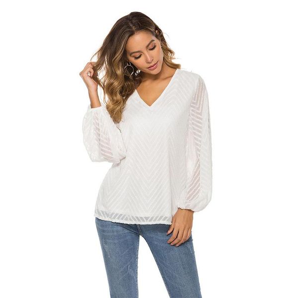 europe united states fashion spring summer style women's wear close skin chiffon shirt v-neck lantern sleeve cotton blouse c25 blouses, White
europe united states fashion spring summer style women's wear close skin chiffon shirt v-neck lantern sleeve cotton blouse c25 blouses, White