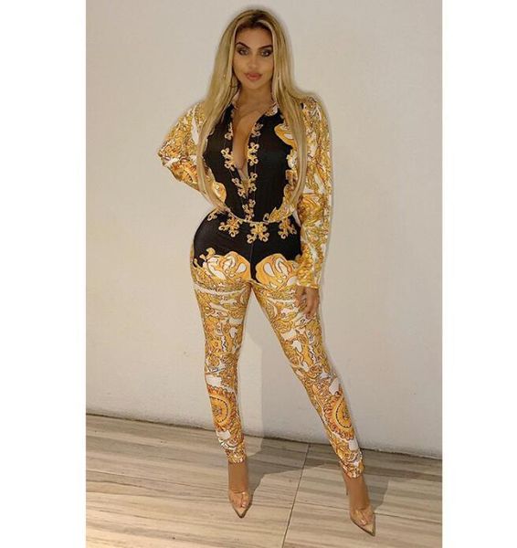 two piece dress women set 2021 autumn long sleeve jumpsuit playsuit +long pants vintage printed bodycon african out, White
two piece dress women set 2021 autumn long sleeve jumpsuit playsuit +long pants vintage printed bodycon african out, White