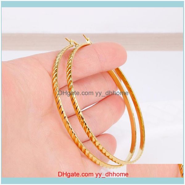earrings jewelrygold color stainless steel big hoop earring for women 70mm twill round simple nice design party ear jewelry e0179 & hie drop, Golden;silver
earrings jewelrygold color stainless steel big hoop earring for women 70mm twill round simple nice design party ear jewelry e0179 & hie drop, Golden;silver