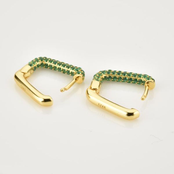 hoop & huggie earring925 sterling silver clear zircon pave crystal square hoops piercing huggies luxury colorful loops pendient, Golden;silver
hoop & huggie earring925 sterling silver clear zircon pave crystal square hoops piercing huggies luxury colorful loops pendient, Golden;silver