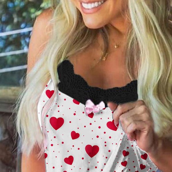 summer pajama suit fashion womens sleepwears heart print sleeveless lace cami shorts lingerie sleepwear set female clothes, Black;red
summer pajama suit fashion womens sleepwears heart print sleeveless lace cami shorts lingerie sleepwear set female clothes, Black;red