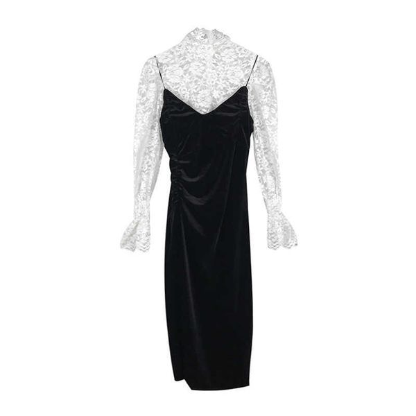 perhaps u vintage knee length black sleeveless dress + white lace blouse long flare sleeve d2236 210529, Black;gray
perhaps u vintage knee length black sleeveless dress + white lace blouse long flare sleeve d2236 210529, Black;gray