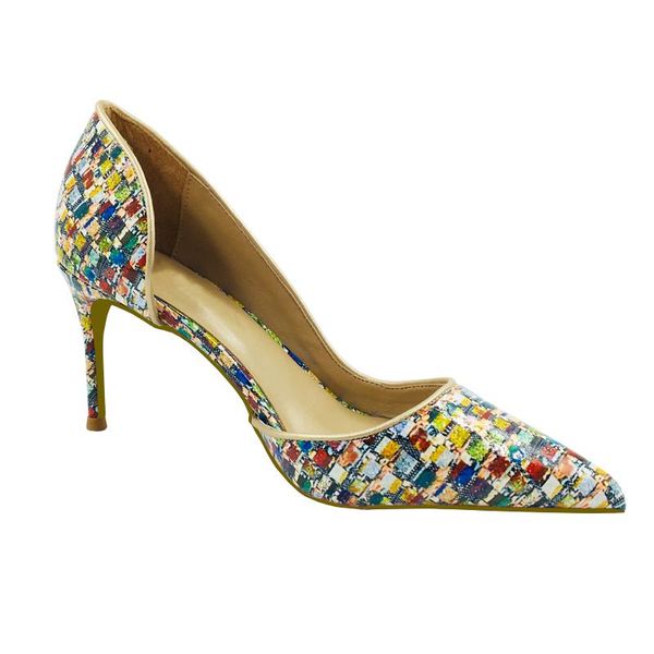 dress shoes colorful print patent leather iriza style women high heels sheepskin insoles & lining elegant stiletto, Black
dress shoes colorful print patent leather iriza style women high heels sheepskin insoles & lining elegant stiletto, Black