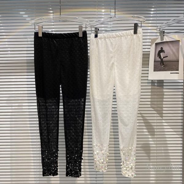 lace leggings for women 2021 summer wear handmade beaded sequins elegant lady pantalon pour femme leggins mujer women's, Black
lace leggings for women 2021 summer wear handmade beaded sequins elegant lady pantalon pour femme leggins mujer women's, Black