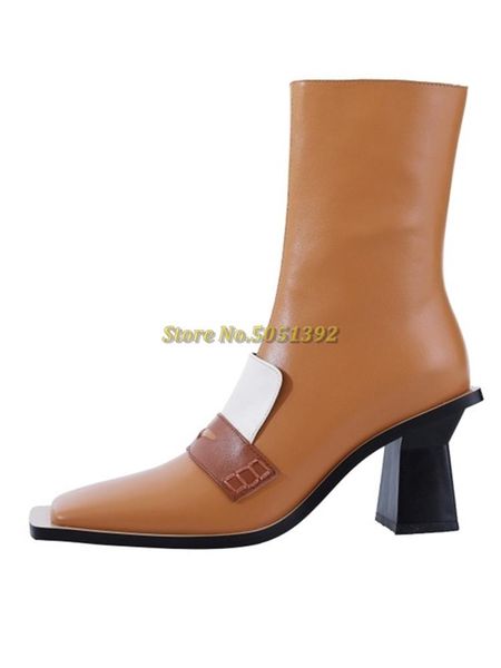 boots strange style heel fashion women booties zipper square toe genuine leather dress shoes block retro winter, Black
boots strange style heel fashion women booties zipper square toe genuine leather dress shoes block retro winter, Black