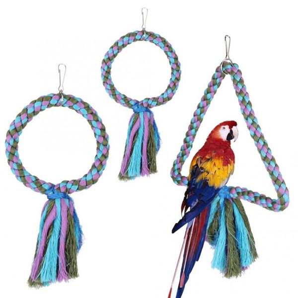 other bird supplies s l size cotton rope swing toys for parrot hanging ring 2 styles cage perch round shape swings toy
other bird supplies s l size cotton rope swing toys for parrot hanging ring 2 styles cage perch round shape swings toy