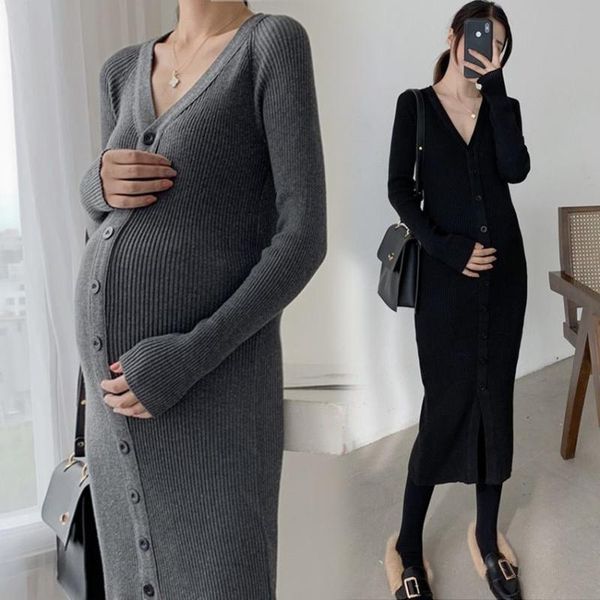 maternity dresses pregnant women dress self-fitting v collar needle woven milk skirt autumn and winter long sweater bottom, White
maternity dresses pregnant women dress self-fitting v collar needle woven milk skirt autumn and winter long sweater bottom, White