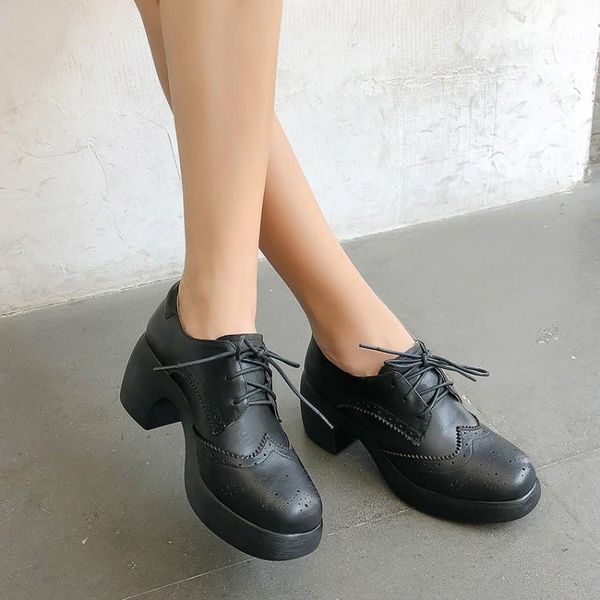 dress shoes pxelena vintage punk gothic rock women brogue chunky block thick high heel wingtip lace up oxfords 2021 autumn winter, Black
dress shoes pxelena vintage punk gothic rock women brogue chunky block thick high heel wingtip lace up oxfords 2021 autumn winter, Black