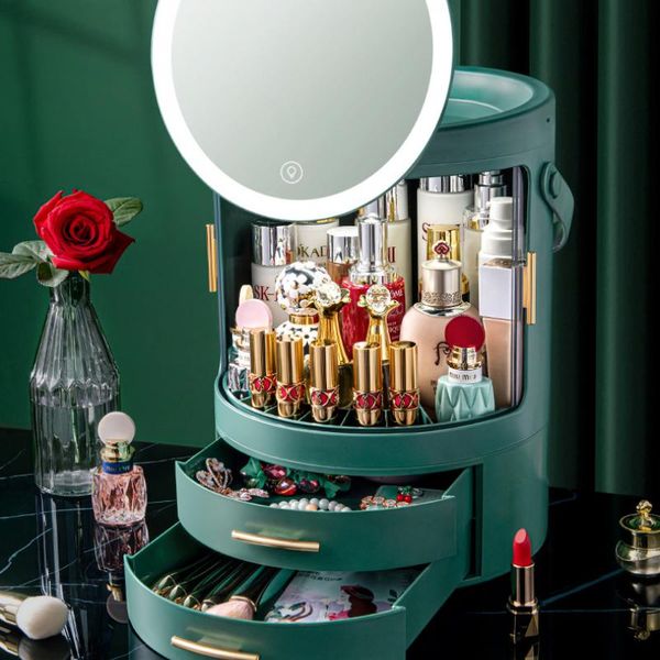 storage boxes & bins aesthetic restroom deskmakeup organizer with mirror led light plastic make up box bathroom organizador
storage boxes & bins aesthetic restroom deskmakeup organizer with mirror led light plastic make up box bathroom organizador