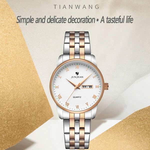 wristwatches junjean double calendar waterproof business watch, simple men's fashion stainless steel quartz butterfly snap watch, Slivery;brown
wristwatches junjean double calendar waterproof business watch, simple men's fashion stainless steel quartz butterfly snap watch, Slivery;brown