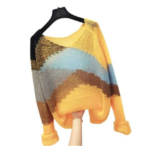 women's sweaters, pullovers, spring/fall thin long sleeve loose lazy style stripe sweaters 210922, White;black
women's sweaters, pullovers, spring/fall thin long sleeve loose lazy style stripe sweaters 210922, White;black