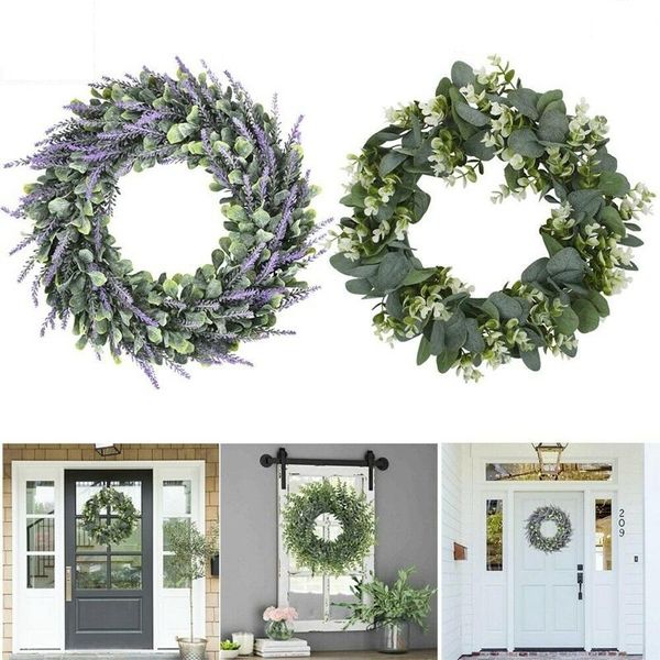 decorative flowers & wreaths large lavender wreath simulation eucalyptus flower farmhouse garland front door wall hanging for wedding home d
decorative flowers & wreaths large lavender wreath simulation eucalyptus flower farmhouse garland front door wall hanging for wedding home d