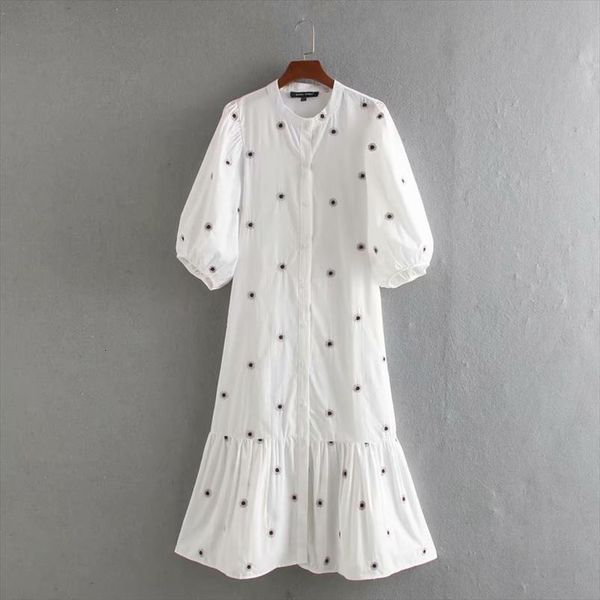 vintage lantern sleeve flower womens dress embroidery midi shirtdress hem pleats vestidos chic casual loose dresses ds3436, Black;gray
vintage lantern sleeve flower womens dress embroidery midi shirtdress hem pleats vestidos chic casual loose dresses ds3436, Black;gray