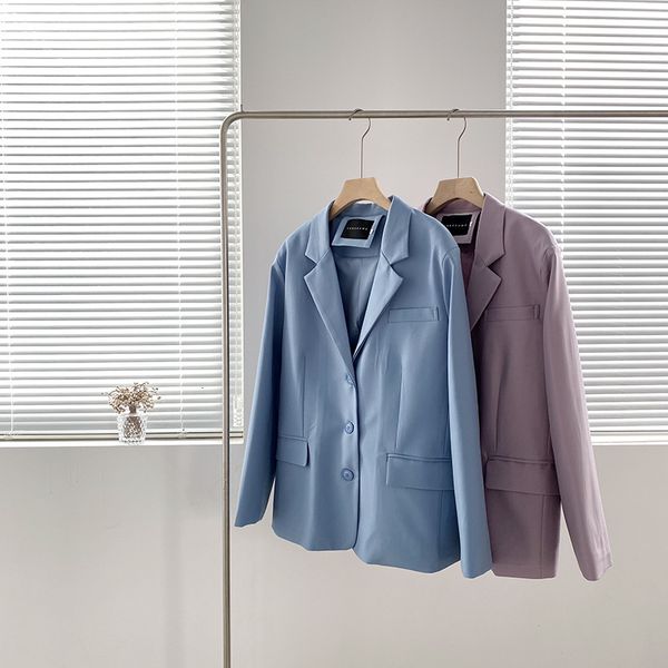 women's suits & blazers 2021 korean spring color oversized suit long sleeve blazer jacket, White;black
women's suits & blazers 2021 korean spring color oversized suit long sleeve blazer jacket, White;black
