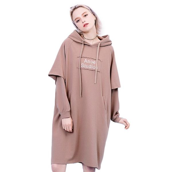 women's hoodies & sweatshirts casual long patchwork letter women coat spring autumn lady loose hooded pullover cotton fake two-piece s, Black
women's hoodies & sweatshirts casual long patchwork letter women coat spring autumn lady loose hooded pullover cotton fake two-piece s, Black