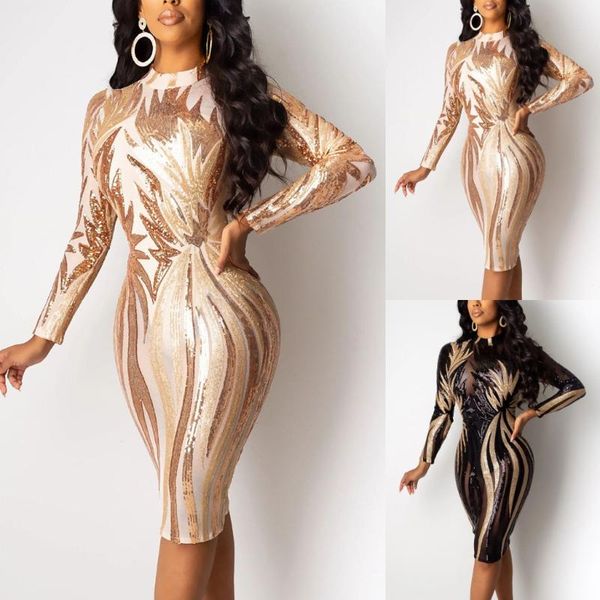 party women dress shiny glitter tunic o-neck long sleeve perspective sequin nightclub casual knee length ladies dresses, Black;gray
party women dress shiny glitter tunic o-neck long sleeve perspective sequin nightclub casual knee length ladies dresses, Black;gray