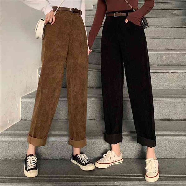 high waist corduroy wide leg pant women vintage full length trousers with belt woman loose casual bottoms pants mujer, Black;white
high waist corduroy wide leg pant women vintage full length trousers with belt woman loose casual bottoms pants mujer, Black;white