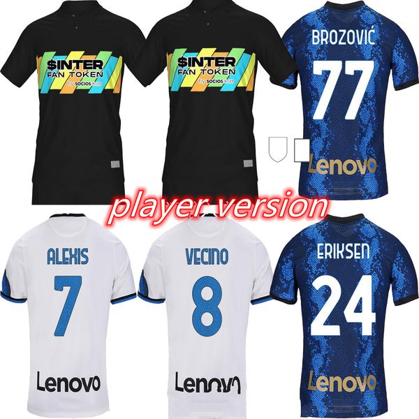 player version barella soccer jersey vidal lautaro eriksen alexis dzeko correa 21 22 football shirts 2021 2022 uniforms away third 3rd, Black;yellow
player version barella soccer jersey vidal lautaro eriksen alexis dzeko correa 21 22 football shirts 2021 2022 uniforms away third 3rd, Black;yellow