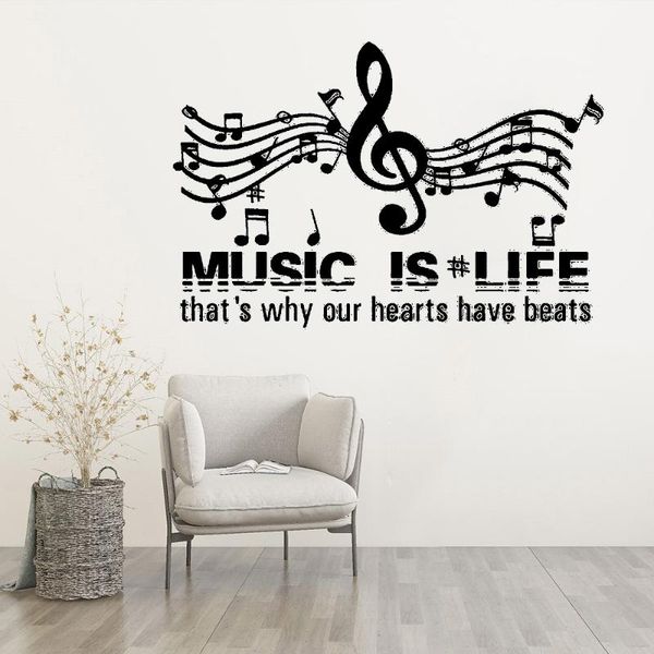 wall stickers music is life sticker quote decal for room bedroom home decor revocable art mural dw7436
wall stickers music is life sticker quote decal for room bedroom home decor revocable art mural dw7436
