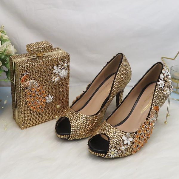dress shoes baoyafang open toe champagne gold crystal peacock bridal wedding woman high heel platform ladies female pumps, Black
dress shoes baoyafang open toe champagne gold crystal peacock bridal wedding woman high heel platform ladies female pumps, Black