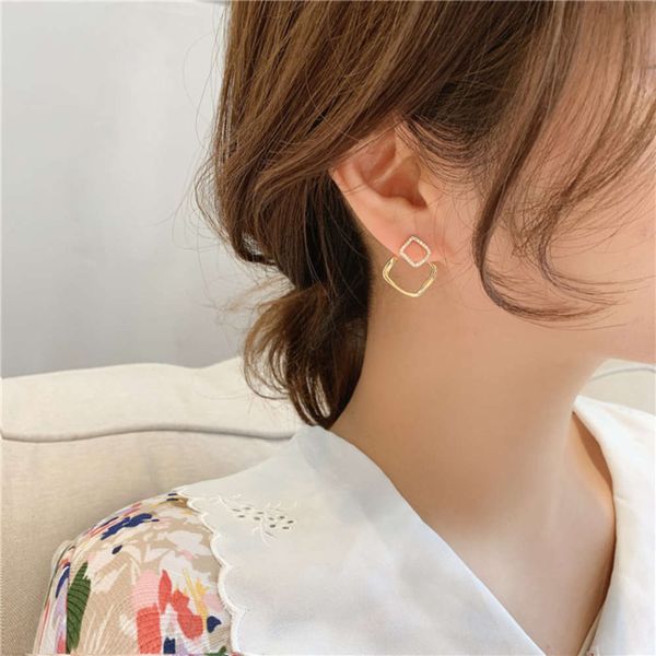korean east gate chic925 silver needle square rhinestone personalized versatile temperament geometric earrings, Black
korean east gate chic925 silver needle square rhinestone personalized versatile temperament geometric earrings, Black