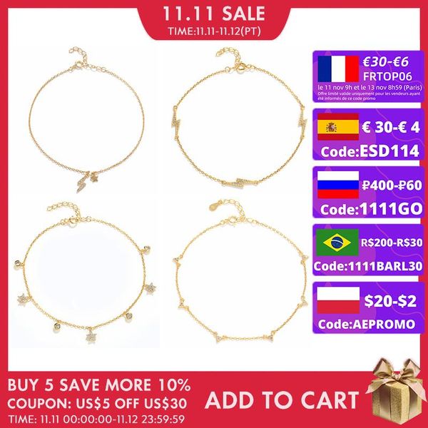 anklets mc 925 sterling silver anklet with zircon lighting star geometric drop women girls female foot chains elegant bohemia jewelry, Red;blue
anklets mc 925 sterling silver anklet with zircon lighting star geometric drop women girls female foot chains elegant bohemia jewelry, Red;blue