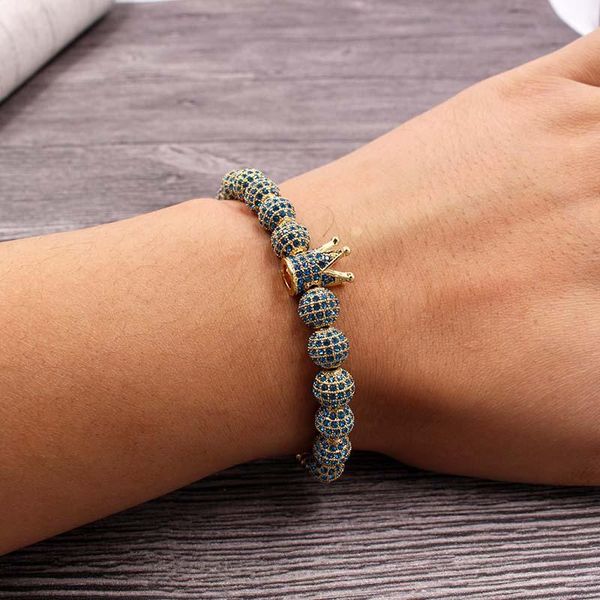 wholesale fashion men bracelet jewelry braiding copper beads crown bracelets for women charm, Golden;silver
wholesale fashion men bracelet jewelry braiding copper beads crown bracelets for women charm, Golden;silver
