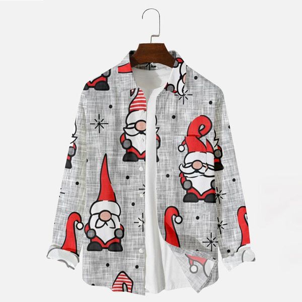 men's casual shirts shirt christmas long sleeve turn down collar loose for men, White;black
men's casual shirts shirt christmas long sleeve turn down collar loose for men, White;black