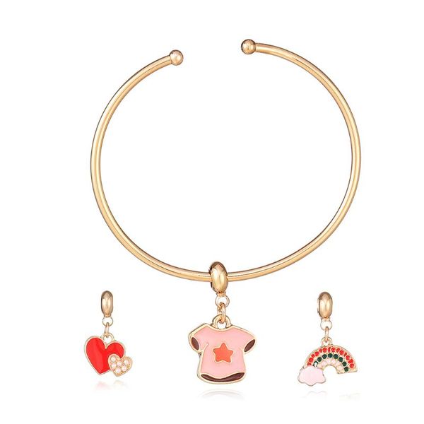 earrings & necklace fashion brass bangle changenable charms cute pendants for girls, Silver
earrings & necklace fashion brass bangle changenable charms cute pendants for girls, Silver