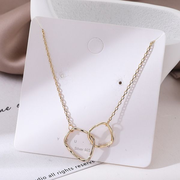 wind creative cool irregular necklace simple geometry double ring girlfriends clavicle chain korean minority women, Silver
wind creative cool irregular necklace simple geometry double ring girlfriends clavicle chain korean minority women, Silver
