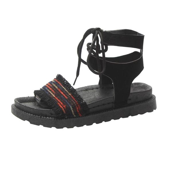 womens flats ankle strap bohemia ladies sandals elastic flatform sliders shoe fashion british wind flat heel for travelapr 8, Black
womens flats ankle strap bohemia ladies sandals elastic flatform sliders shoe fashion british wind flat heel for travelapr 8, Black