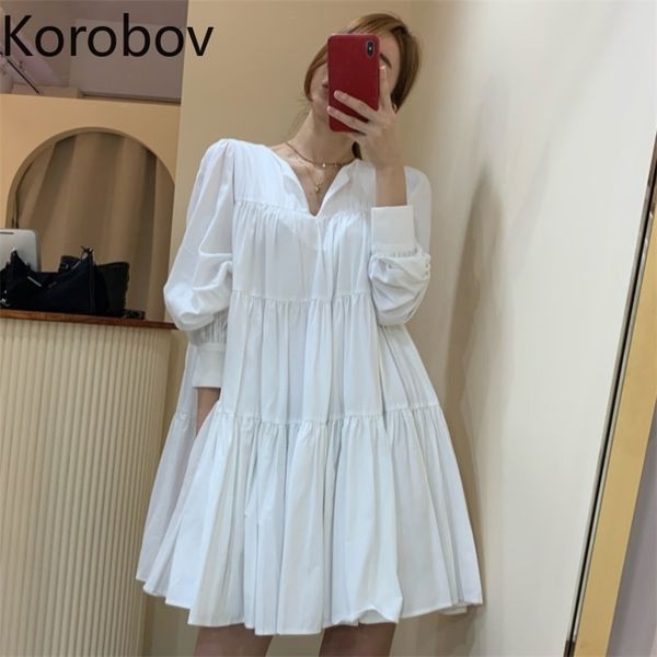 korobov new arrival korean dress women v neck long sleeve elegant female dresses vintage solid autumn ol vestidos 210430, Black;gray
korobov new arrival korean dress women v neck long sleeve elegant female dresses vintage solid autumn ol vestidos 210430, Black;gray