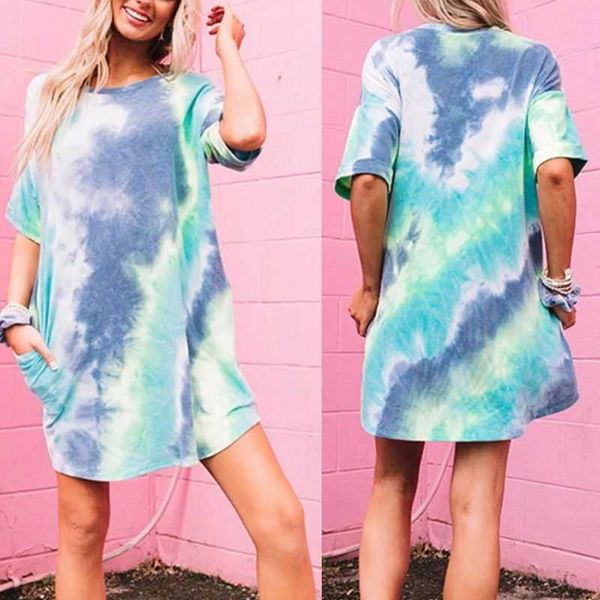 loose tie dye summer women dress casual o-neck short sleeve korean streetwear lady dresses with pockets plus size w256 210526, Black;gray
loose tie dye summer women dress casual o-neck short sleeve korean streetwear lady dresses with pockets plus size w256 210526, Black;gray