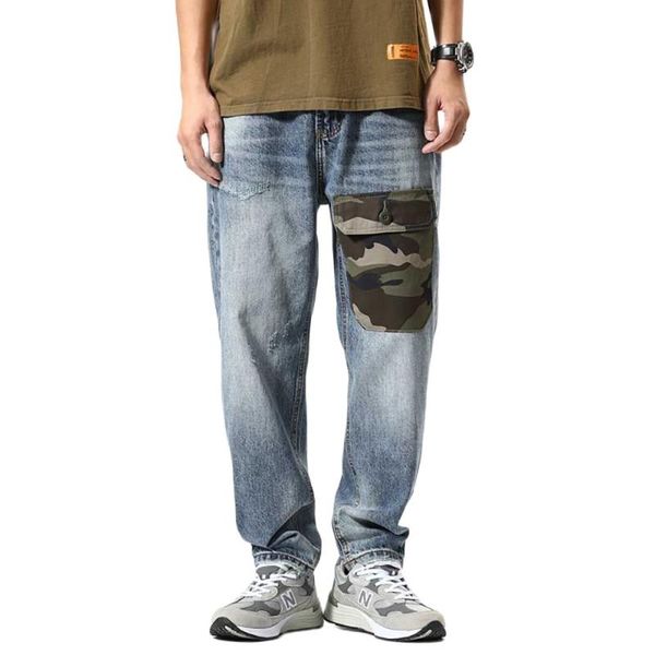 men fashion jeans distressed denim pants casual straight trousers loose baggy streetwear hiphop harem clohting men's, Blue
men fashion jeans distressed denim pants casual straight trousers loose baggy streetwear hiphop harem clohting men's, Blue