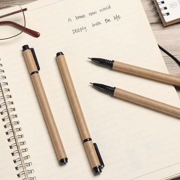 gel pens 2/5pcs kraft paper smooth black ink color neutral pen eco friendly recycled green school office writing
gel pens 2/5pcs kraft paper smooth black ink color neutral pen eco friendly recycled green school office writing