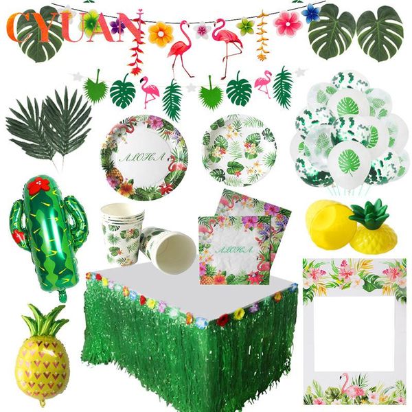 party decoration cyuan hawaiian palm leaves bunting banner luau flamingo summer tropical decor jungle safari ballons
party decoration cyuan hawaiian palm leaves bunting banner luau flamingo summer tropical decor jungle safari ballons