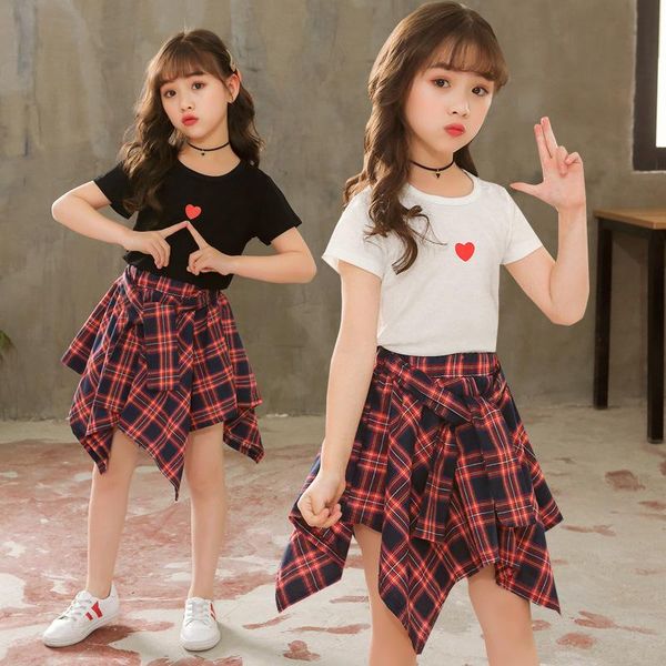 clothing sets girls 2021 summer kids short sleeve t-shirt+plaid dress set children teenage casual clothes suits, White
clothing sets girls 2021 summer kids short sleeve t-shirt+plaid dress set children teenage casual clothes suits, White