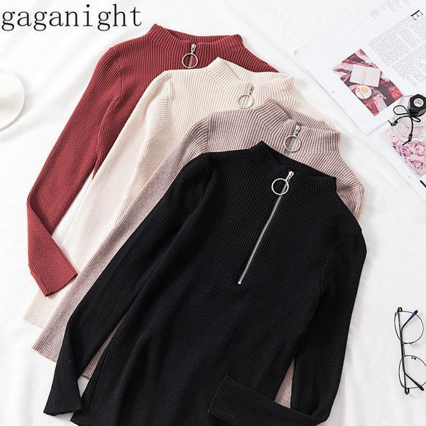 women's sweaters gaganight basic autumn winter women sweater knitted turtleneck female elastic pullovers jumper zipper casual soft pull, White;black
women's sweaters gaganight basic autumn winter women sweater knitted turtleneck female elastic pullovers jumper zipper casual soft pull, White;black