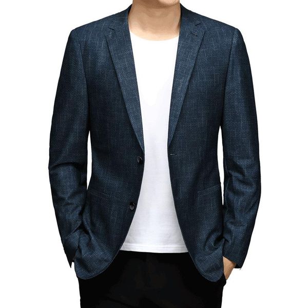 men's suits & blazers spring men fashion blazer jacket slim knitting breathable suit business casual coats male, White;black
men's suits & blazers spring men fashion blazer jacket slim knitting breathable suit business casual coats male, White;black