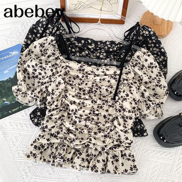 women's blouses & shirts vintage square collar puff sleeve shirt lace up bow pleated design high waist short floral 2021 summer, White
women's blouses & shirts vintage square collar puff sleeve shirt lace up bow pleated design high waist short floral 2021 summer, White
