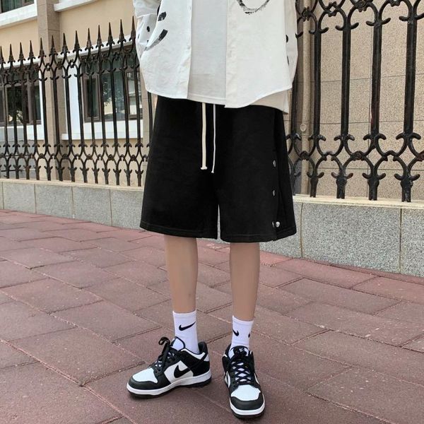 men's shorts summer breasted tide brand thin loose casual five-point pants korean style trend outer wear basketball, White;black
men's shorts summer breasted tide brand thin loose casual five-point pants korean style trend outer wear basketball, White;black