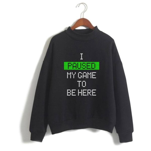 paused my game to be here logo printed turtleneck sweatshirt fashion 2021 arrival pullover oversize women women's hoodies & sweatshirts, Black
paused my game to be here logo printed turtleneck sweatshirt fashion 2021 arrival pullover oversize women women's hoodies & sweatshirts, Black