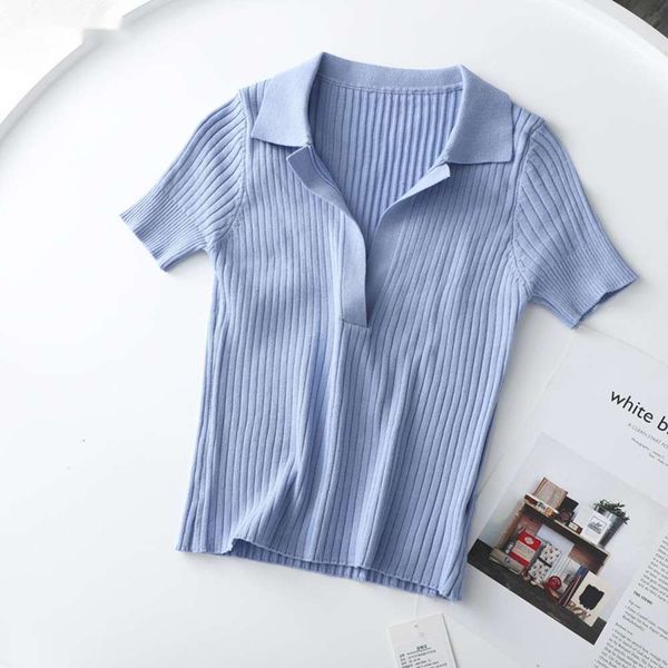itoolin crop female polo shirts summer short sleeve t-shirt women vintage clothing ribbed solid slim knit cropped tees, White
itoolin crop female polo shirts summer short sleeve t-shirt women vintage clothing ribbed solid slim knit cropped tees, White