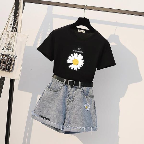 summer 2 pieces set fashion cotton 3d flowers beading t-shirt + short jeans designer women's denim pant suit s136 two piece dress, White
summer 2 pieces set fashion cotton 3d flowers beading t-shirt + short jeans designer women's denim pant suit s136 two piece dress, White