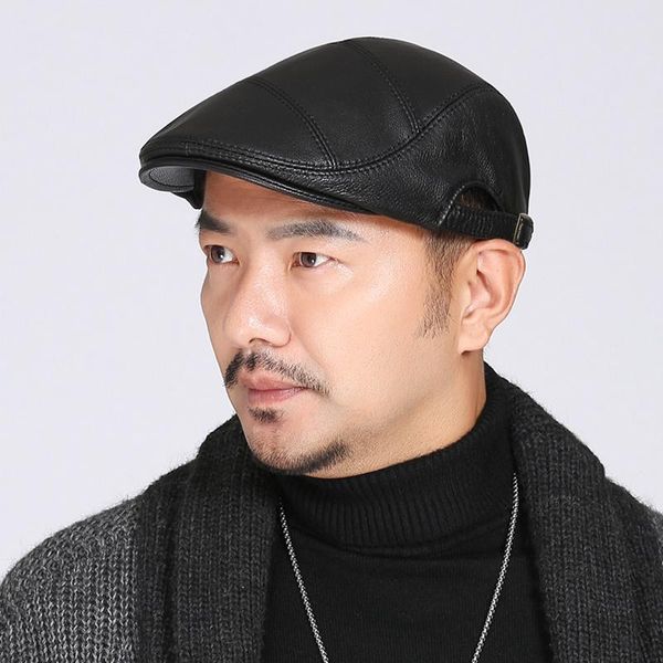berets style women's men's genuine leather cap in autumn winter male female real hat beret cowhide peaked warm, Blue;gray
berets style women's men's genuine leather cap in autumn winter male female real hat beret cowhide peaked warm, Blue;gray